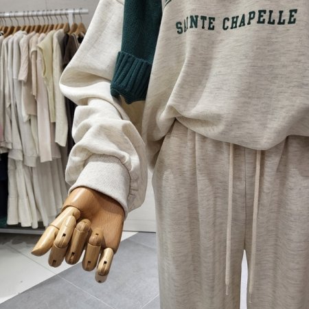 파 레터링 긴팔 조거세트