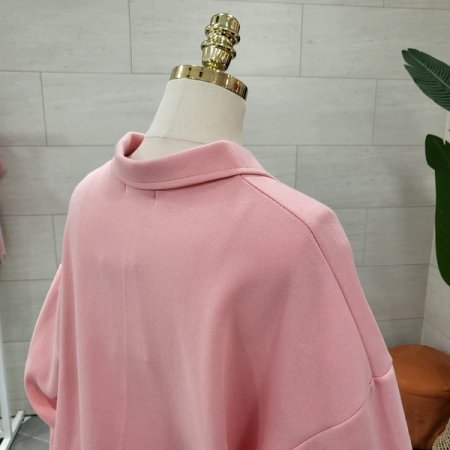 레터링 반지퍼카라 맨투맨