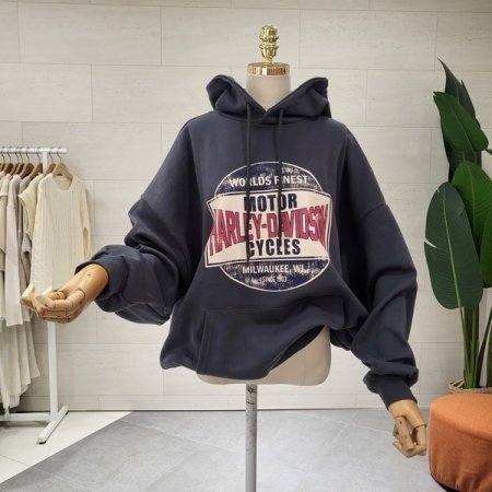 빈티지 할리 후드 맨투맨