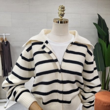 데일리 단집업 니트가디건