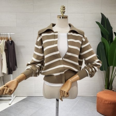 데일리 단집업 니트가디건