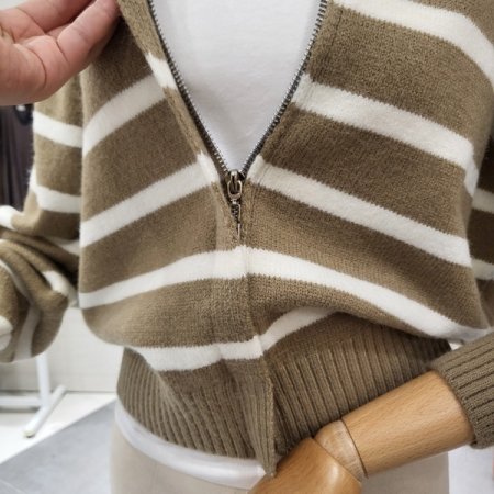 데일리 단집업 니트가디건