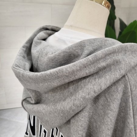 루즈핏 백레터링 후드집업 점퍼