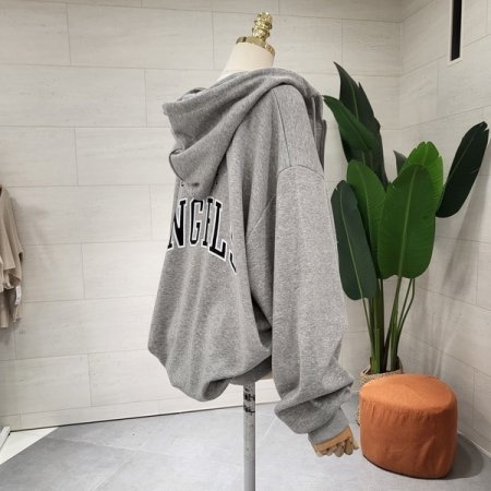 루즈핏 백레터링 후드집업 점퍼