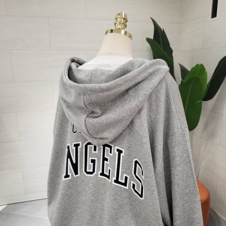 루즈핏 백레터링 후드집업 점퍼