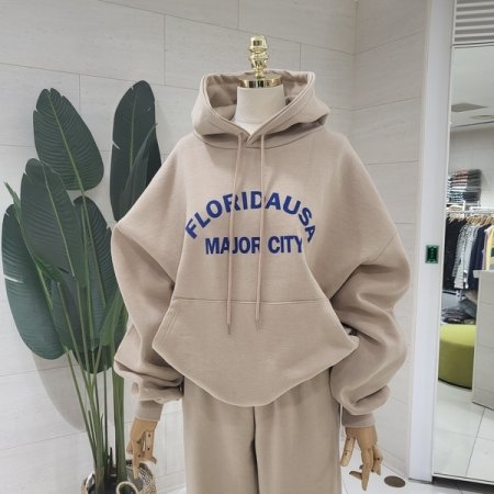 루즈핏 플로리 기모 후드세트