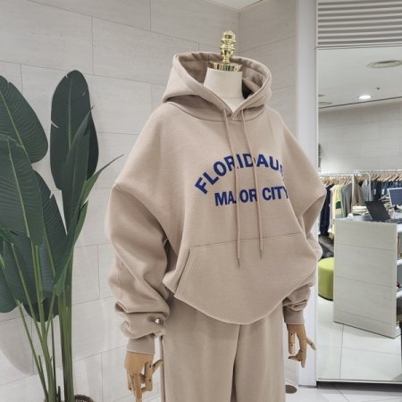 루즈핏 플로리 기모 후드세트
