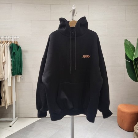 루즈핏 젤프린팅 기모 후드맨투맨