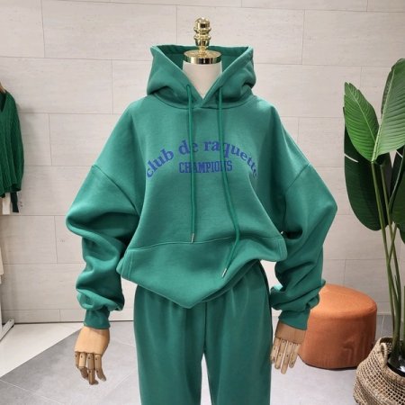 라켓 기모후드 조거세트