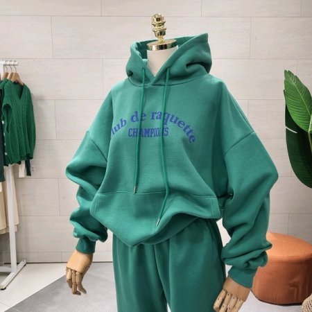 라켓 기모후드 조거세트