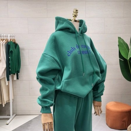 라켓 기모후드 조거세트