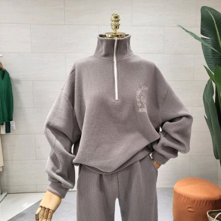 캐나다 자수 골지 니트세트