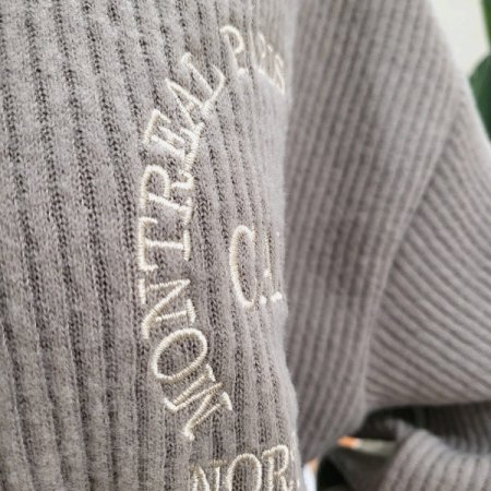 캐나다 자수 골지 니트세트