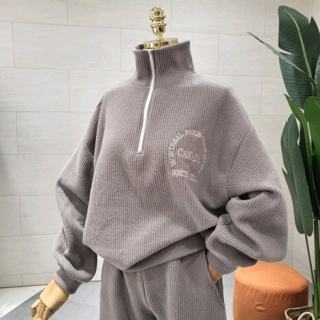 캐나다 자수 골지 니트세트