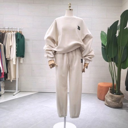 포슬 후리스B자수 조거세트