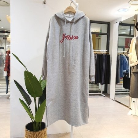 기모 제시 롱후드원피스