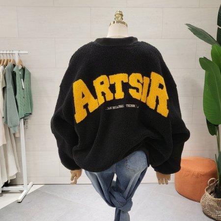 뽀글 컬러백패치 누빔점퍼