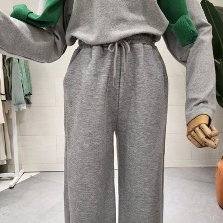 기모 일자통 밴드팬츠