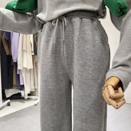 기모 일자통 밴드팬츠