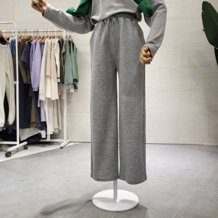 기모 일자통 밴드팬츠