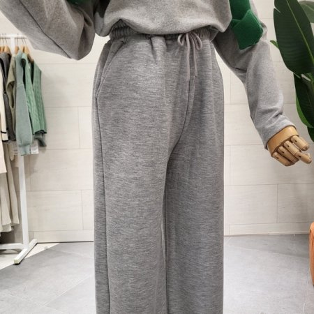 기모 일자통 밴드팬츠