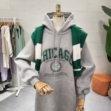 기모 카고 후드원피스