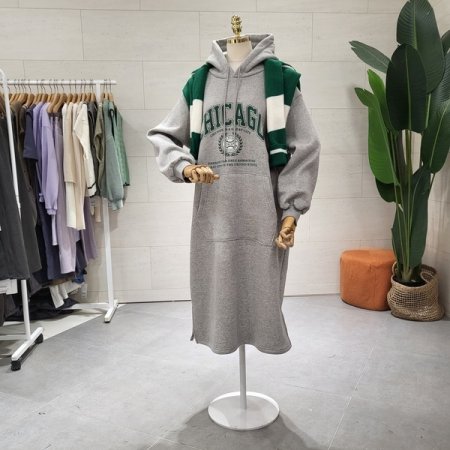 기모 카고 후드원피스