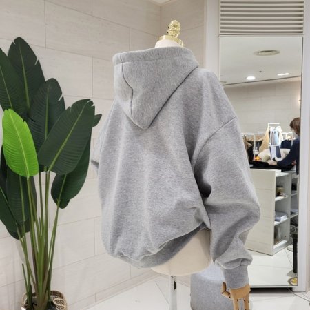 기모 테디자수 반집업 후드맨투맨