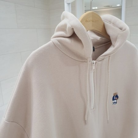 기모 테디자수 반집업 후드맨투맨