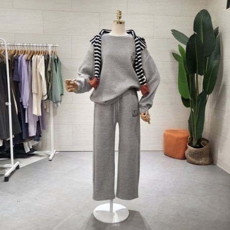 기모 찰리브라운 팬츠세트