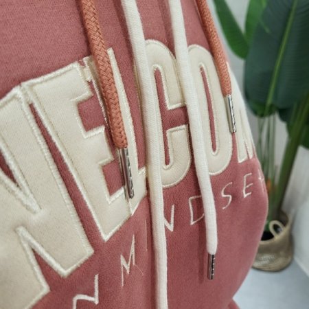 기모 웰컴 이중후드 맨투맨