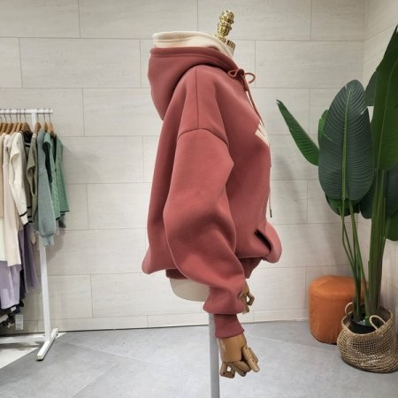 기모 웰컴 이중후드 맨투맨