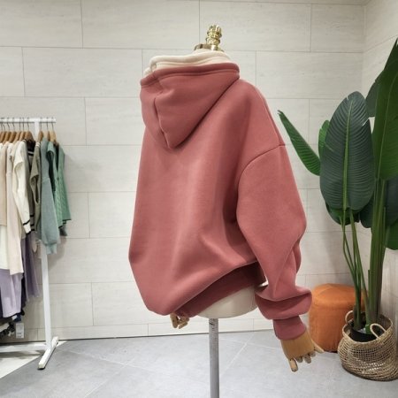 기모 웰컴 이중후드 맨투맨