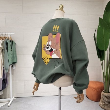 기모 치즈제리 맨투맨