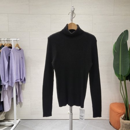 베이직 골지 목폴라 니트티셔츠