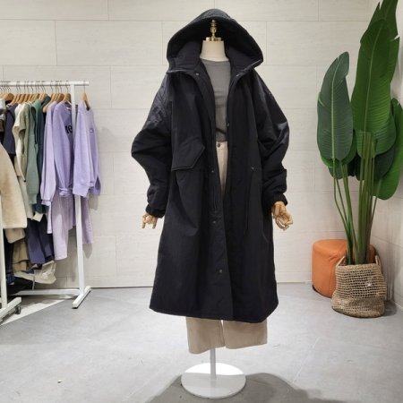 양털 후드 패딩야상