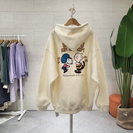 기모 박시핏 킥찰리 후드맨투맨