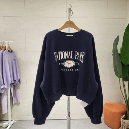 양기모 파크자수 크롭맨투맨