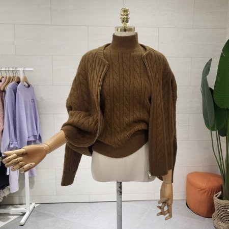 꽈라운드 폴라이너 세트가디건