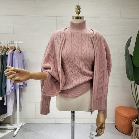 꽈라운드 폴라이너 세트가디건