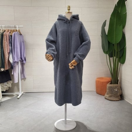 뽀글이 후드 원피스