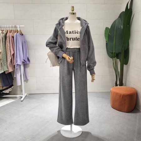 기모 후드집업 와이드세트