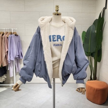 리버서블 양털 야상점퍼