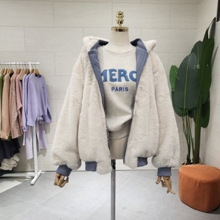 리버서블 양털 야상점퍼