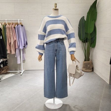 솜사탕 단가라 니트