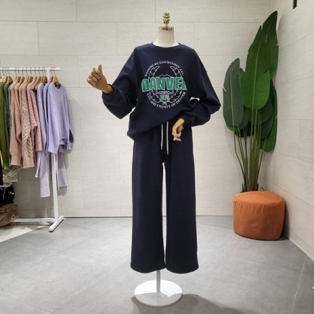 덴버 면쭈리 와이드팬츠세트