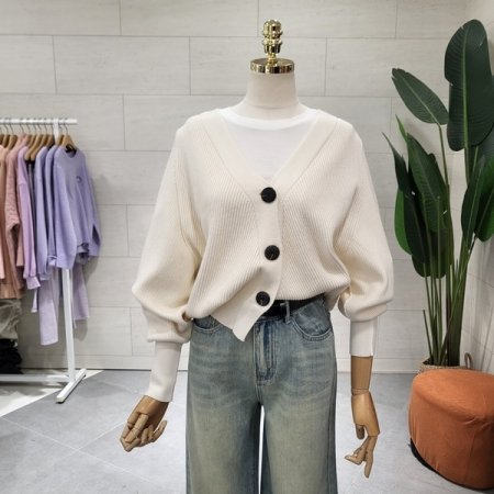 사선라인 루루 니트가디건