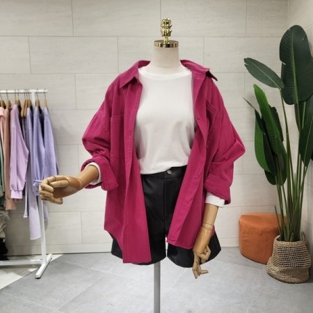 루즈핏 코튼 컬러남방