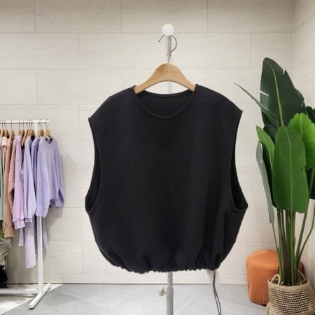 아방 스트링 레이어드 조끼