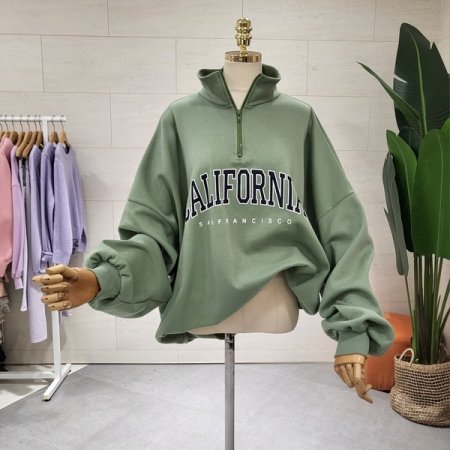 루즈핏 잭슨 반집업 맨투맨